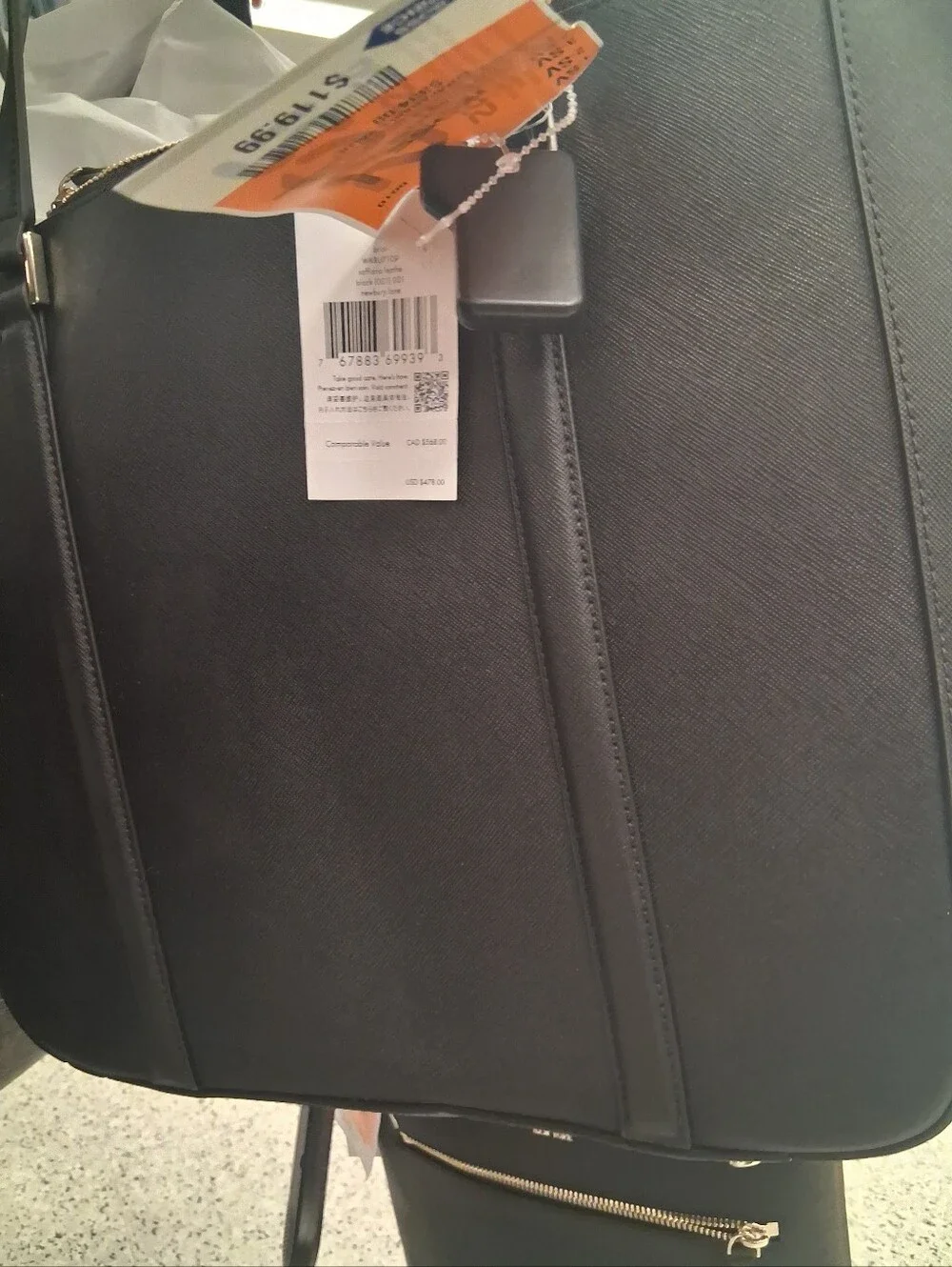 kate spade Black Saffiano Leather Laptop Tote